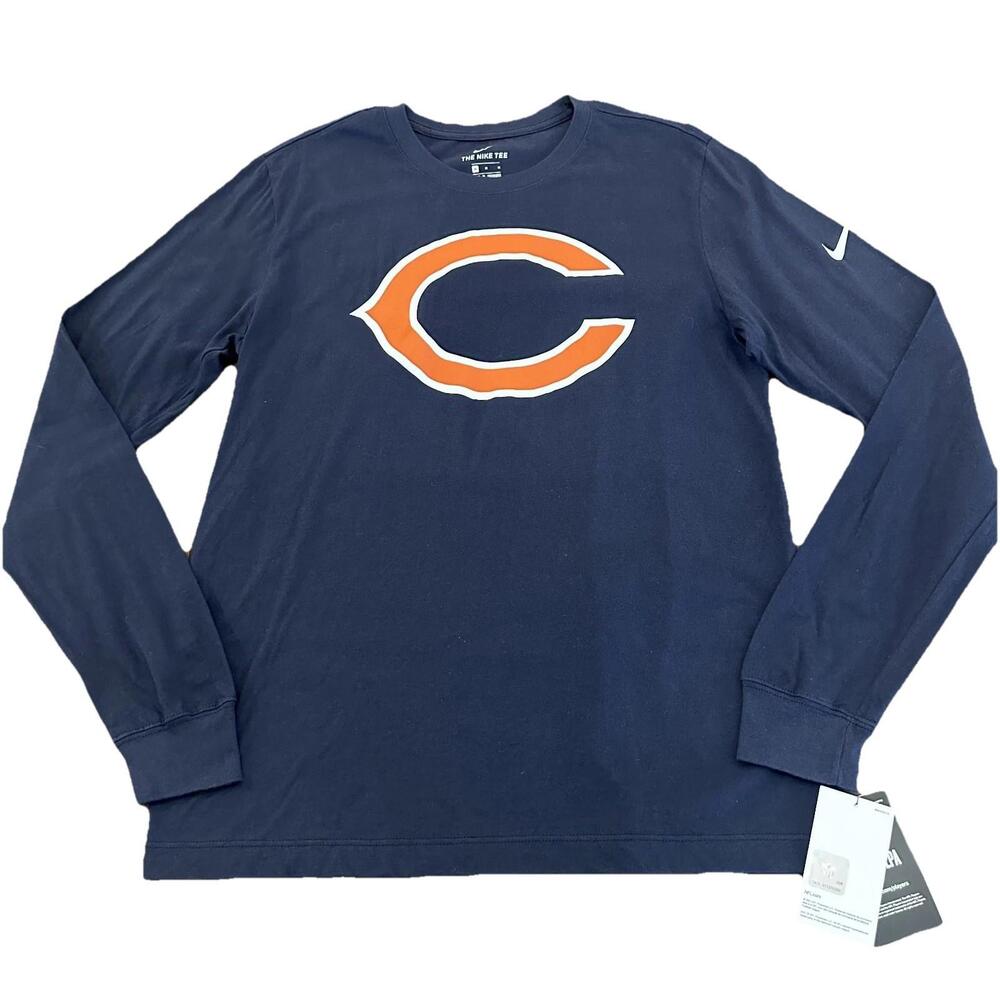 New Nike Chicago Bears NFL Long Sleeve Shirt Size Men's Medium